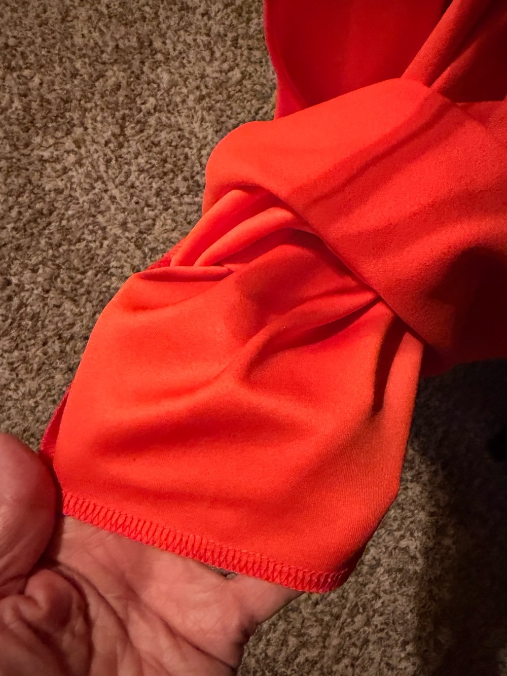 Ann Taylor Orange Twist Neck Halter Top | M - Picture 8 of 8